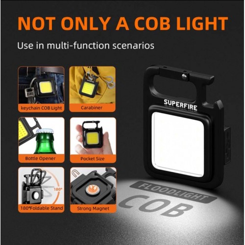 Ліхтар міні-універсальний акумуляторний SuperFire MX16 600 Lumen IP44 Black