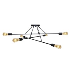 Люстра підвісна MSK Electric Asket на шість ламп Е27 NL 10320-6 BK Чорний (619548)