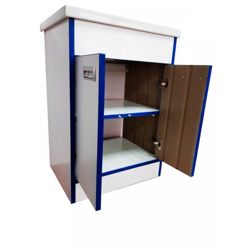 Тумба Mikola-M пластик 3.0 Blue з умивальником СОМО 70 см Тумба Mikola-M пластик 3.0 Blue з умивальником СОМО 70 см