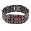 Годинник-браслет Led Watch Iron Samurai, Чорний з червоними світлодіодами ( IBW012BR )