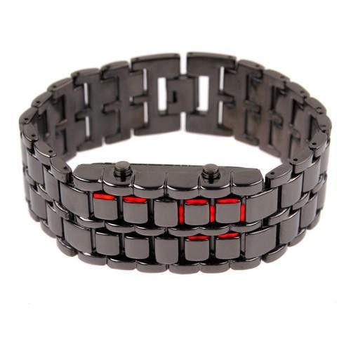 Годинник-браслет Led Watch Iron Samurai, Чорний з червоними світлодіодами ( IBW012BR ) Годинник-браслет Led Watch Iron Samurai, Чорний з червоними світлодіодами ( IBW012BR )