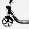 Двоколісний складаний самокат ліхтарик 2 амортизатора Best Scooter 100 кг Black and green (114435)
