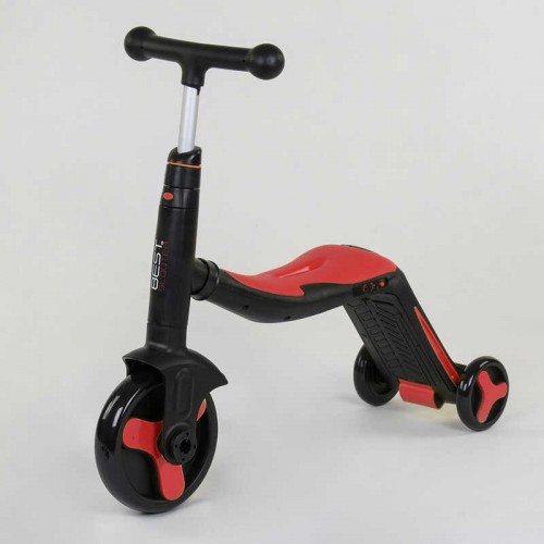 Самокат дитячий 3в1 Best Scooter з PU колесами (світло+музика) - Red (80454)