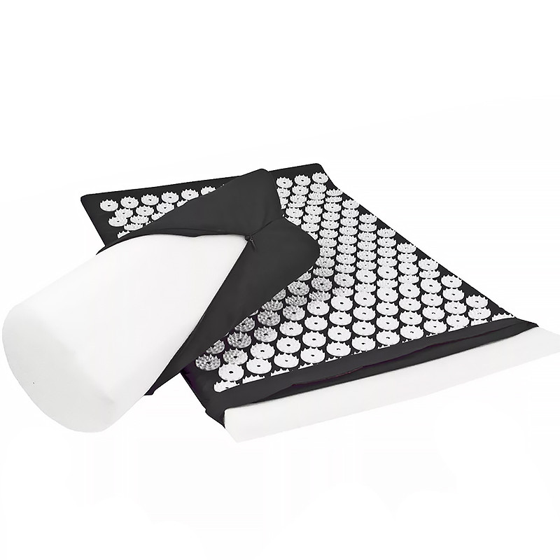 Килимок аплікатор Кузнєцова масажний Dobetters для акупунктури спини Чорний