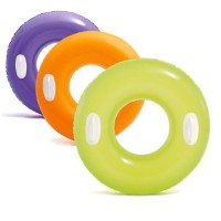 Надувне коло Intex 59258 «Глянець», з ручками, 76 см