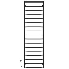 Рушникосушарка електрична Трапеція з полицею П17 500х1800 Deffi Чорний EF16 (C.TP.180.50.17.E.B.L.5)