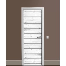 Наклейка на двері Zatarga «Білий забор» 650х2000 мм вінілова 3Д наклейка декор самоклеюча