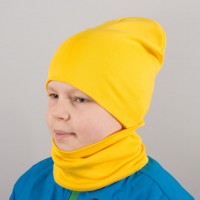 Дитяча шапка з хомутом КАНТА розмір 52-56 жовтий (OC-569)