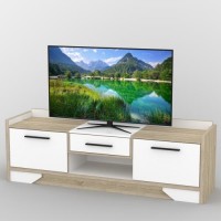 Тумба під телевізор Тиса Мебель ТВ-380 Дуб сонома Білий 58x44x180 см Тумба під телевізор Тиса Мебель ТВ-380 Дуб сонома Білий 58x44x180 см