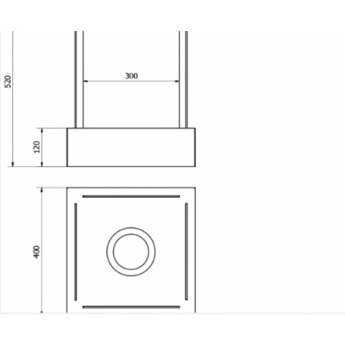 Біокамін BiokominkiGMT Sunset Garden 400х520х400 Black Біокамін BiokominkiGMT Sunset Garden 400х520х400 Black