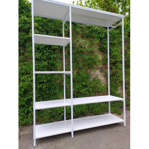 Відкрита шафа для одягу GoodsMetall у стилі Лофт 1800х1400х400мм ВШ66 Відкрита шафа для одягу GoodsMetall у стилі Лофт 1800х1400х400мм ВШ66