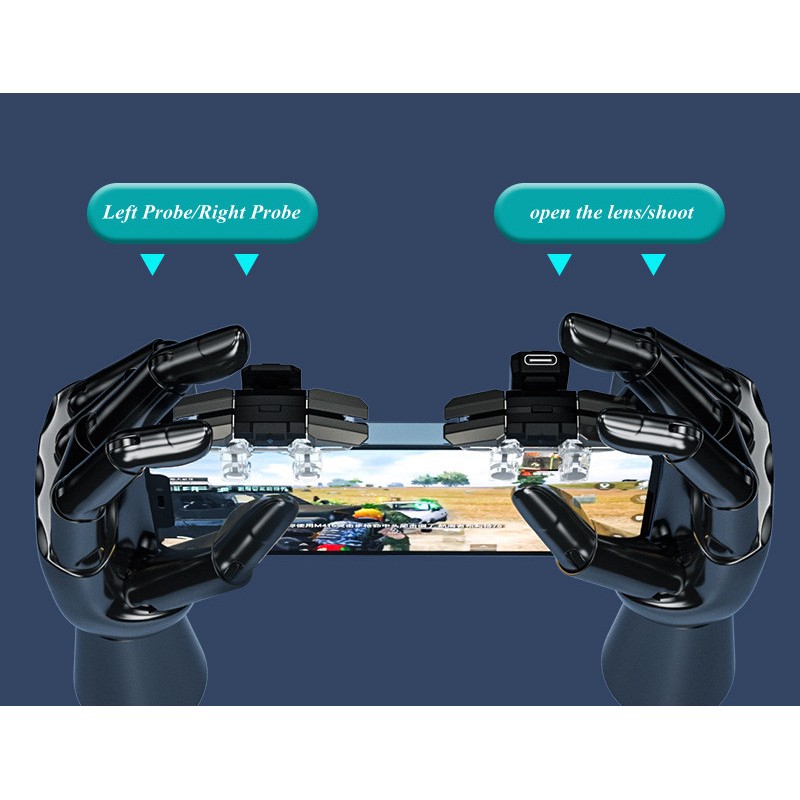 Геймпад тригер для смартфона Union JS 65 з Air Mapping макросом до 50 натискань для PUBG пабг COD Standoff 2 iOS Android