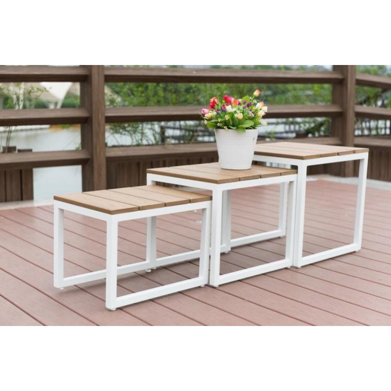 Комплект журнальних столиків у стилі Loft NS-305 450x420x420 мм Белый