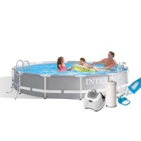 Каркасний басейн Intex 26710-7, 366 x 76 см (4 г/год, 3785 л/год, тент, підстилка, драбина, набір для догляду)