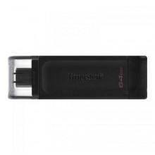 Флеш-накопичувач USB3.2 64GB Type-C Kingston DataTraveler 70 Black (DT70/64GB)