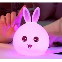Силіконовий дитячий нічник Кролик Dream Light - Bunny LED RGB 7 режимів Білий EL-543-13