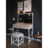 Трюмо з пуфом Tenero Кадис Білий/аляска (1000002151) Трюмо з пуфом Tenero Кадис Білий/аляска (1000002151)