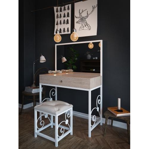 Трюмо з пуфом Tenero Кадис Білий/аляска (1000002151) Трюмо з пуфом Tenero Кадис Білий/аляска (1000002151)