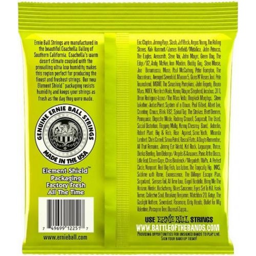Струни для електрогітари 6 шт Ernie Ball 2251 Classic Pure Nickel Regular Slinky 10/46 Струни для електрогітари 6 шт Ernie Ball 2251 Classic Pure Nickel Regular Slinky 10/46