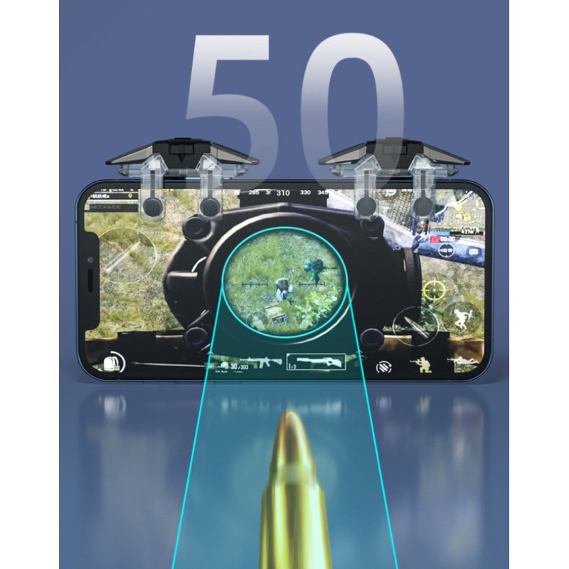 Геймпад тригер для смартфона Union JS 65 з Air Mapping макросом до 50 натискань для PUBG пабг COD Standoff 2 iOS Android