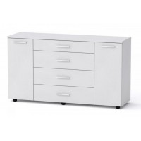 Комод для речей Компанит 1-3-2 130х38х73 см Альба білий Комод для речей Компанит 1-3-2 130х38х73 см Альба білий