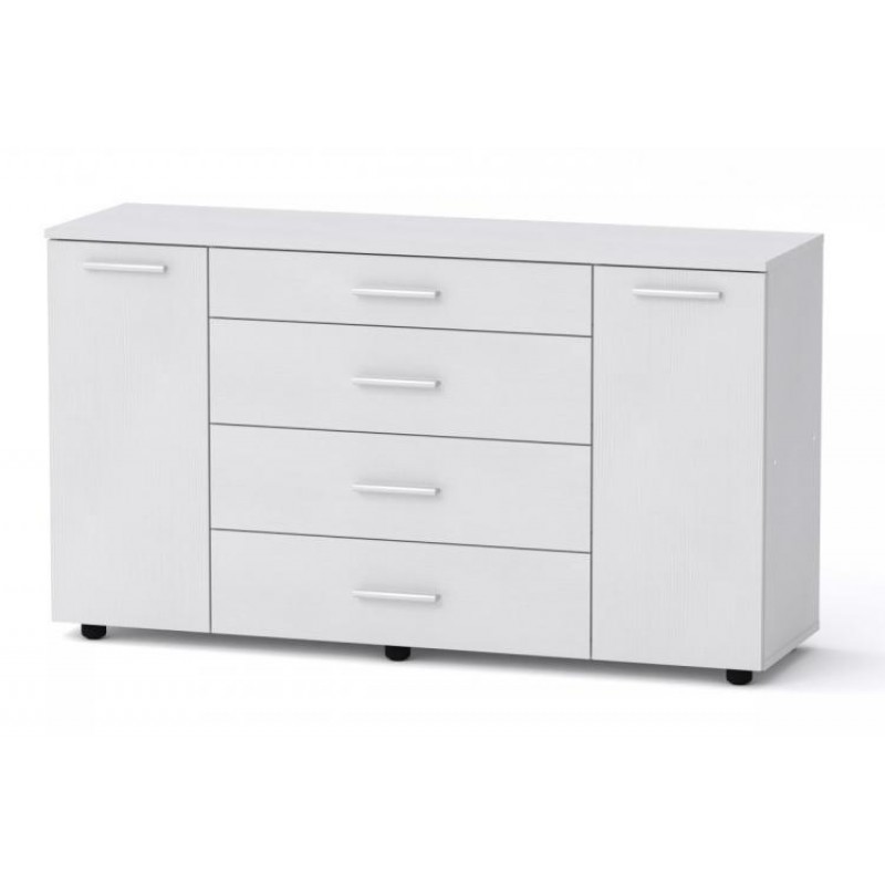 Комод для речей Компанит 1-3-2 130х38х73 см Альба білий