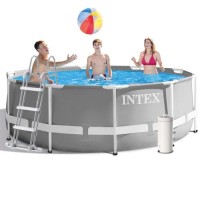 Каркасний басейн Intex 26706-5, 305 x 99 см (3 785 л/год, драбина, тент, підстилка)