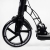 Двоколісний складаний самокат ліхтарик 2 амортизатора дискове гальмо Best Scooter 100 кг Black (114291)