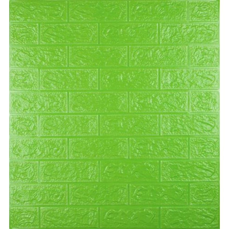 Самоклеюча декоративна 3D панель 3D Loft 700x770x5 мм Зелений (140)