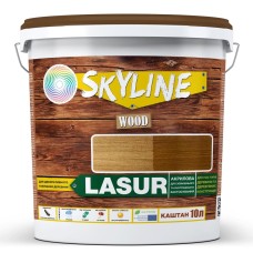 Лазур Skyline Lasur Wood декоративно-захисна для обробки дерева Каштан 10 л