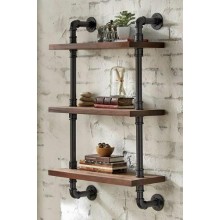 Полиці навісні з труб GoodsMetall у стилі LOFT 700х600х200 ПТ1