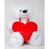 Плюшевий ведмедик з серцем Mister Medved Ренді 130 см Білий (033)