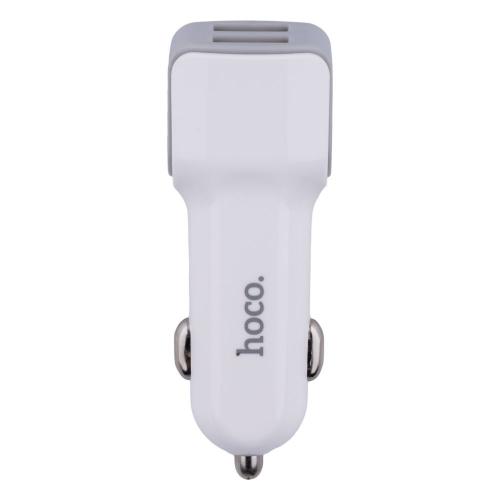 Авто зарядний пристрій Hoco Z23 2USB Lightning колір Білий Авто зарядний пристрій Hoco Z23 2USB Lightning колір Білий