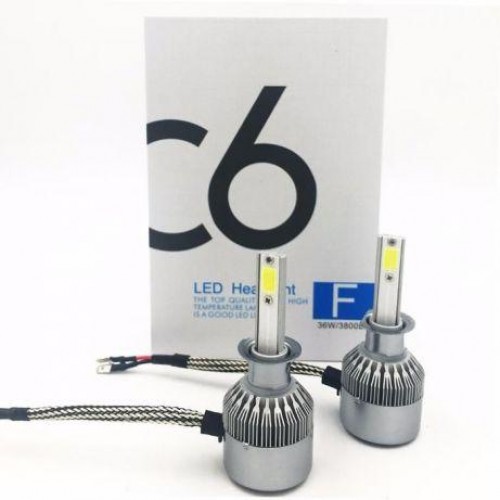 Комплект LED ламп C6 HeadLight H3 12v COB в інтернет супермаркеті PbayMarket!
