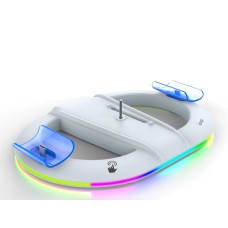 Зарядка-тримач для джойстика PS5 Slim iPega PlayStation 5 PS5 Slim DualSense на 2 геймпади Білий ( hub_pwgl58 )