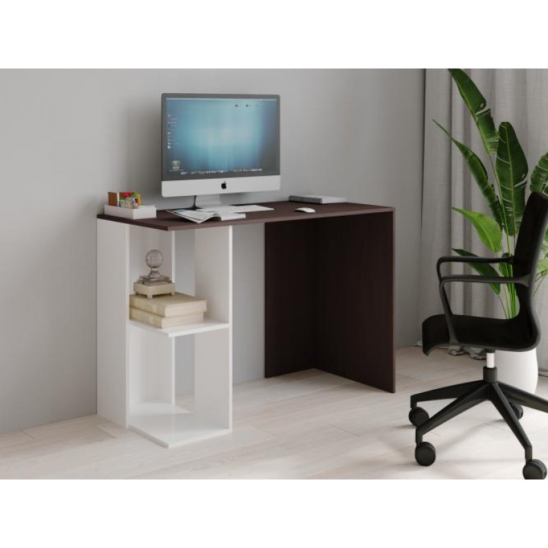 Стіл письмовий Меблева Площа СП-5 122х57х75 см Венге + Білий