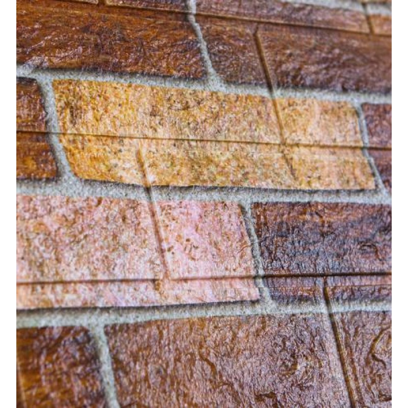 Самоклеюча декоративна 3D панель 3D Loft 700x770x5 мм Коричневий (153)