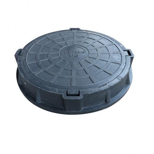 Люк полімерпіщаний середній В125 чорний Люк полімерпіщаний середній В125 чорний