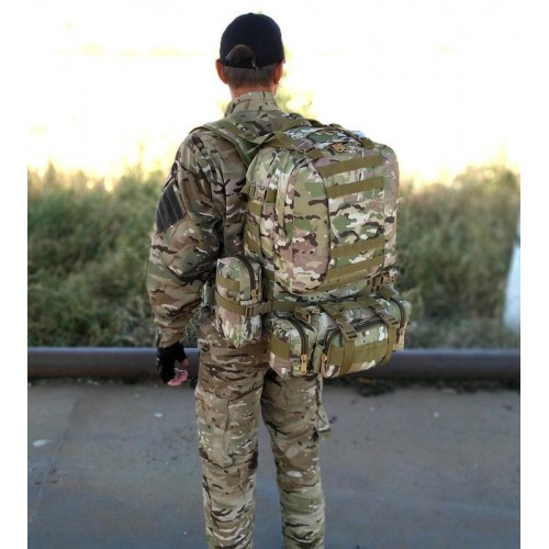 Тактичний великий рюкзак з підсумками TacticBag 45-55 л Камуфляж (1628818710) Тактичний великий рюкзак з підсумками TacticBag 45-55 л Камуфляж (1628818710)