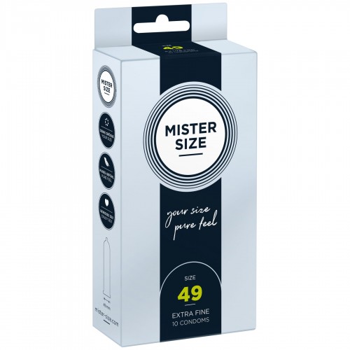 Презервативи Mister Size - pure feel - 49 (10 condoms), товщина 0,05 мм в інтернет супермаркеті PbayMarket!