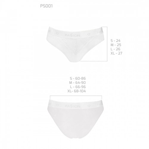 Трусики з широкою гумкою і мереживом Passion PS001 PANTIES white, size S в інтернет супермаркеті PbayMarket!