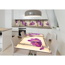 Наклейка 3Д вінілова на стіл Zatarga «Прекрасний едельвейс» 650х1200 мм.