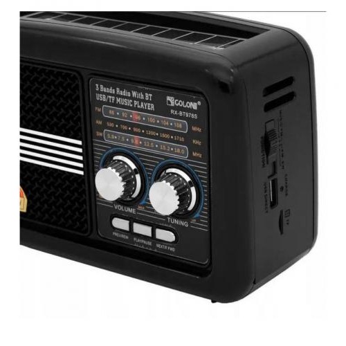 Радіоприймач акумуляторний Bluetooth колонка із сонячною панеллю Solar Golon RX-BT978S