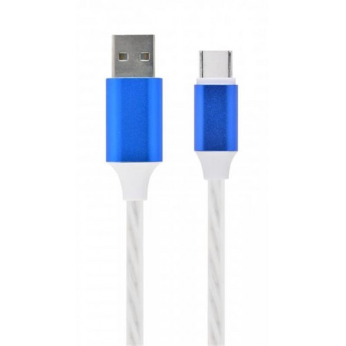 Кабель Cablexpert (CC-USB-CMLED-1M), USB 2.0 - USB Type-C, 1м, преміум, білий в інтернет супермаркеті PbayMarket!