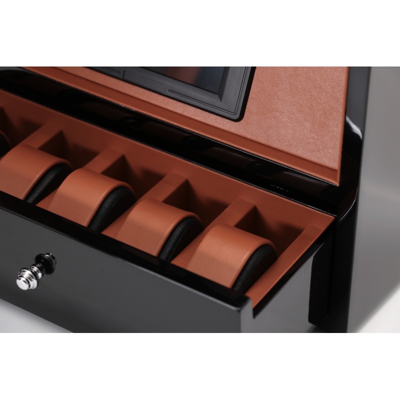 Шкатулка Salvadore для підзаводу 8 годинників X-2/06-BBR Чорний