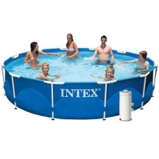 Каркасний басейн Intex 28210-5, 366 x 76 см (3 785 л/год, підстилка, тент)