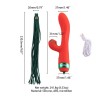 Вібратор-кролик з флогером LOCKINK SEVANDA Whip Vibrating Massage Wand - Red & Green