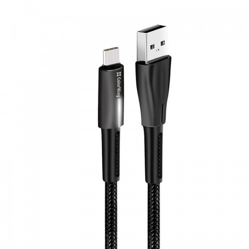 Кабель ColorWay USB-USB Type-C (zinc alloy+led), 2.4А, 1м, Black (CW-CBUC035-BK) в інтернет супермаркеті PbayMarket!