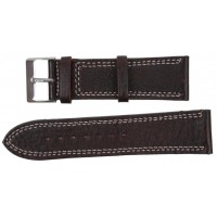 Ремінець для годинника Mykhail Ikhtyar шкіряний 24 мм Темно-коричневий (S529-24S dark brown)