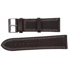 Ремінець для годинника Mykhail Ikhtyar шкіряний 24 мм Темно-коричневий (S529-24S dark brown)